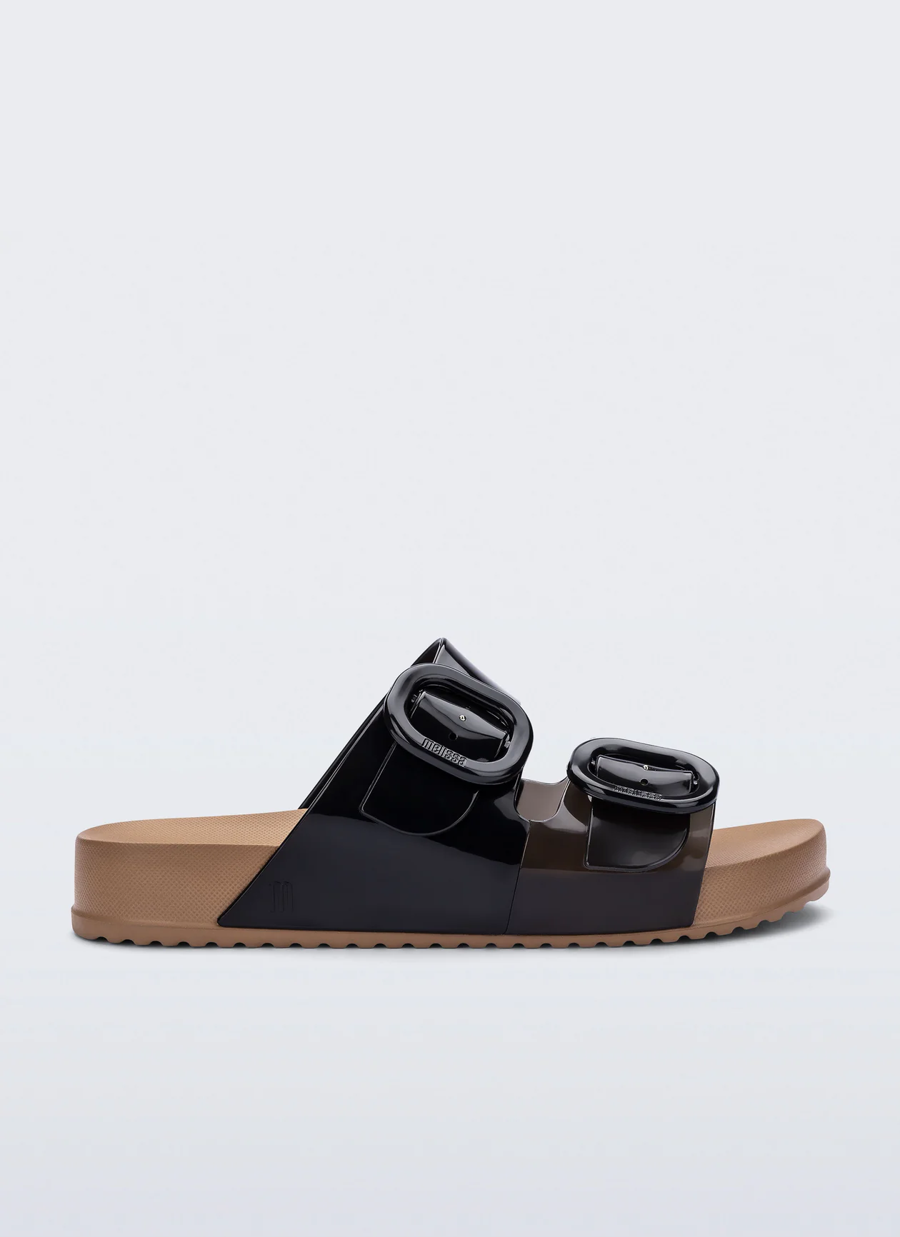 Chinelo Cozy Slide Camel e Preto - Melissa 1