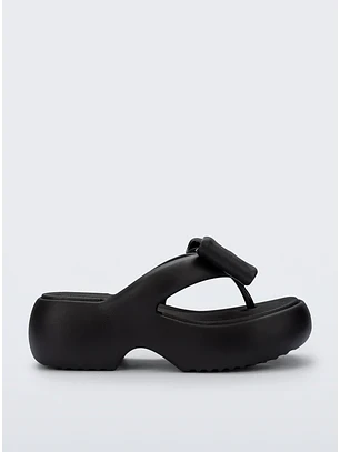 Chinelos de Platafoma Free Fuzzy Preto - Melissa