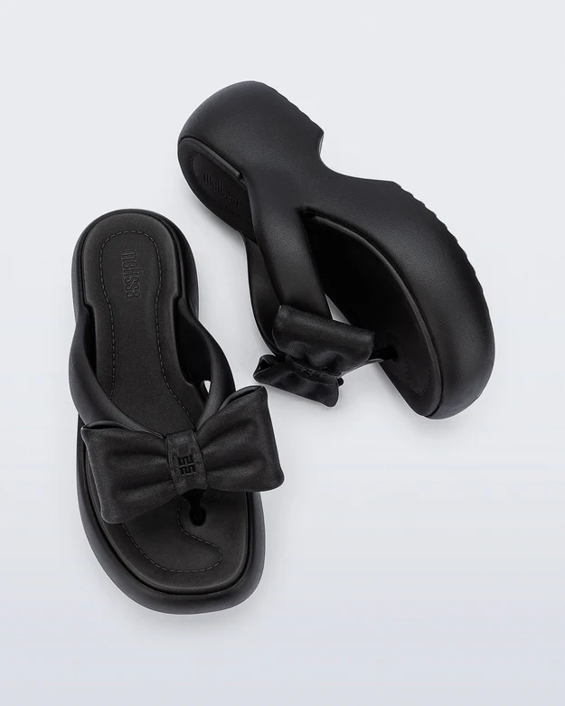 Chinelos de Platafoma Free Fuzzy Preto - Melissa 3