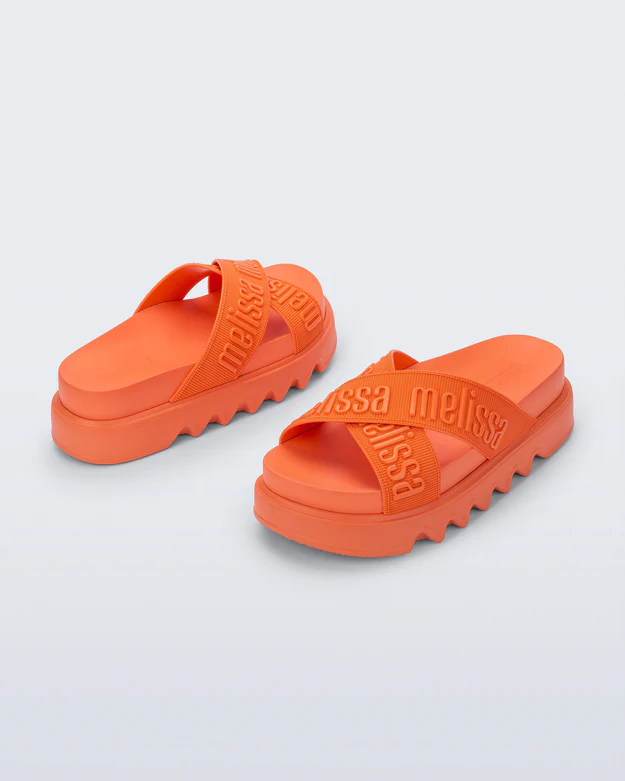 Chinelo Plataforma Cross M. Lover Platform Laranja - Melissa  2