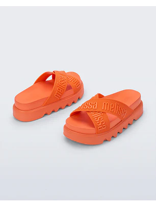 Chinelo Plataforma Cross M. Lover Platform Laranja - Melissa 