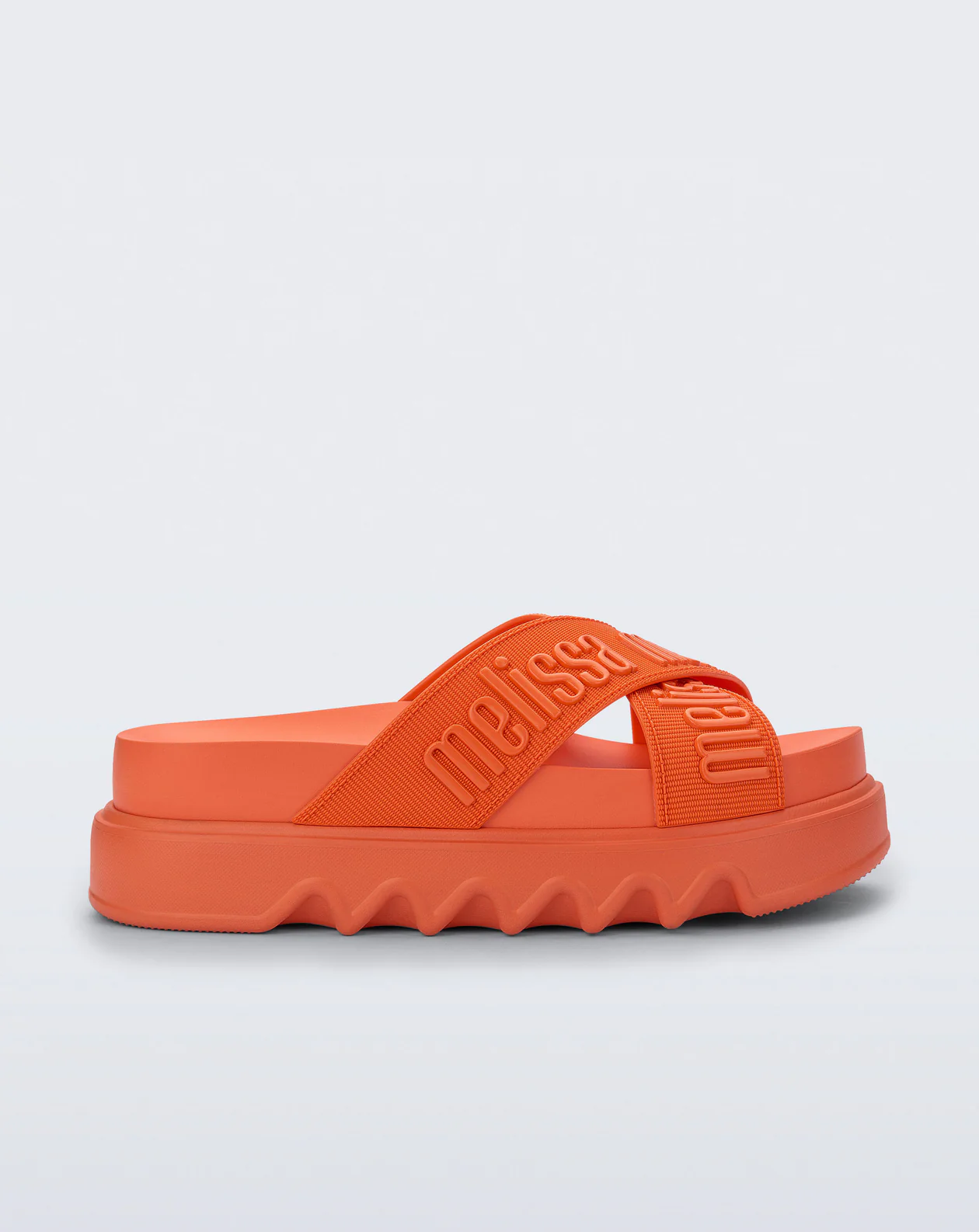 Chinelo Plataforma Cross M. Lover Platform Laranja - Melissa  1