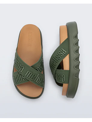 Chinelo Plataforma Cross M. Lover Platform Verde - Melissa