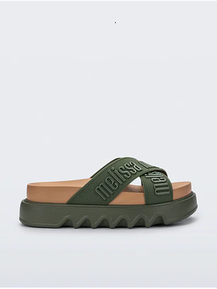 Chinelo Plataforma Cross M. Lover Platform Verde - Melissa