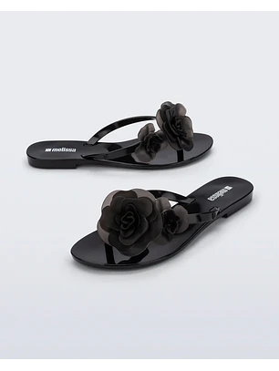 Chinelo Harmonic Petals Preto - Melissa