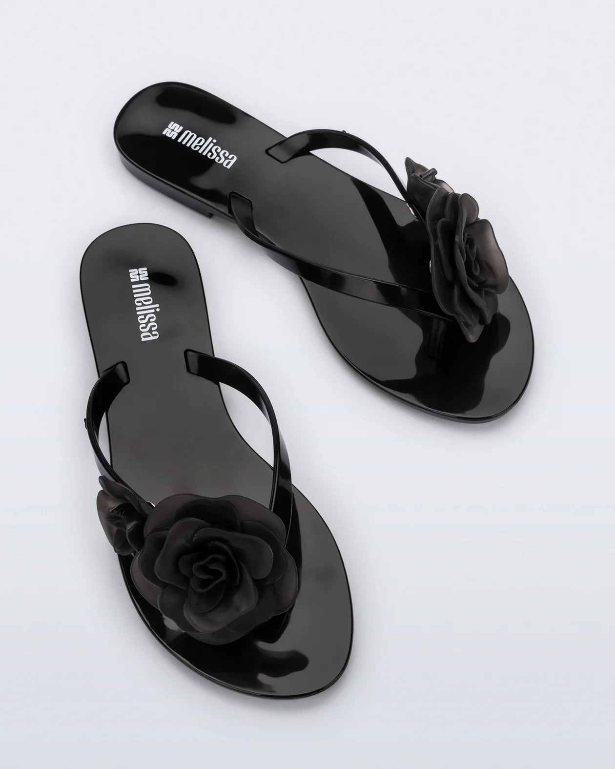 Chinelo Harmonic Petals Preto - Melissa 3