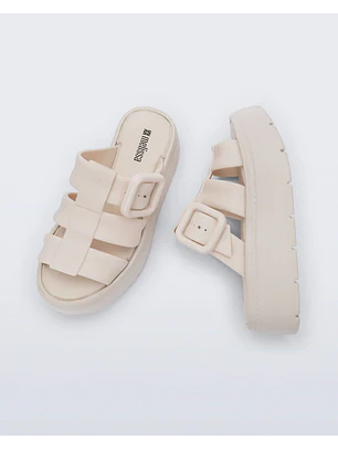 Chinelo Plataforma Pump Platform Bege - Melissa 