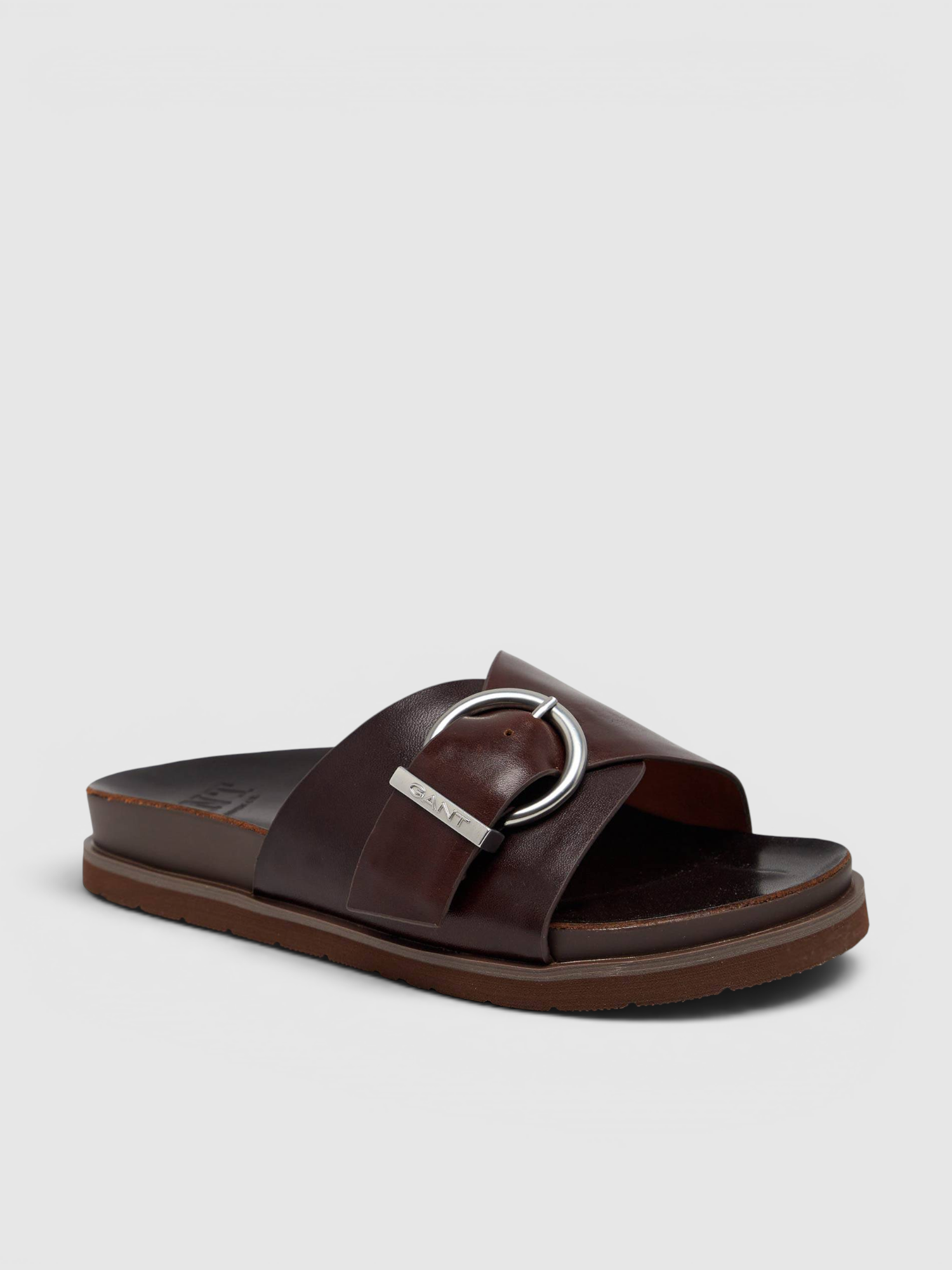 Chinelo Mardale Pele Castanho - Gant 1