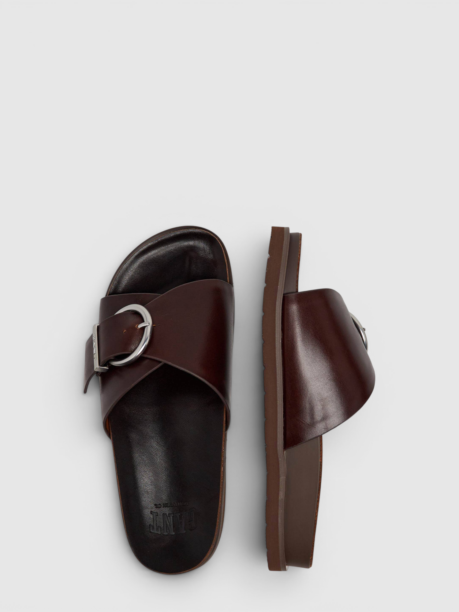 Chinelo Mardale Pele Castanho - Gant 4