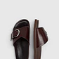 Chinelo Mardale Pele Castanho - Gant - Thumbnail 4