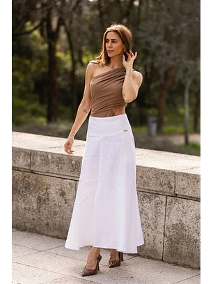 Saia Com Abertura Frontal Branco - SAHOCO