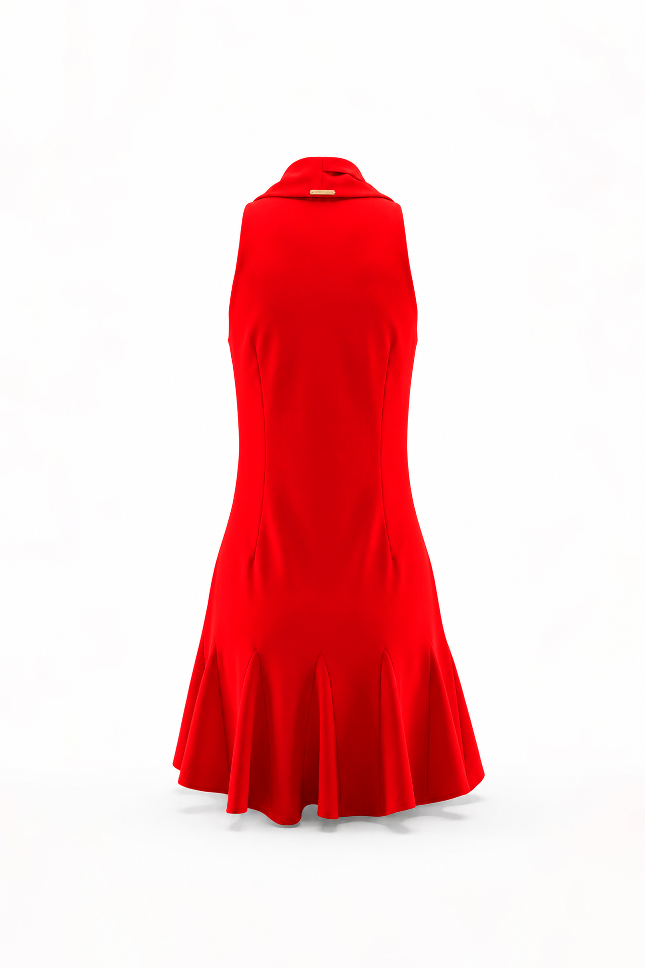 Vestido Curto com Folhos Vermelho - SAHOCO 4