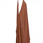 Vestido Halter Acetinado Castanho - SAHOCO - thumbnail 4
