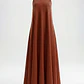 Vestido Halter Acetinado Castanho - SAHOCO - thumbnail 3