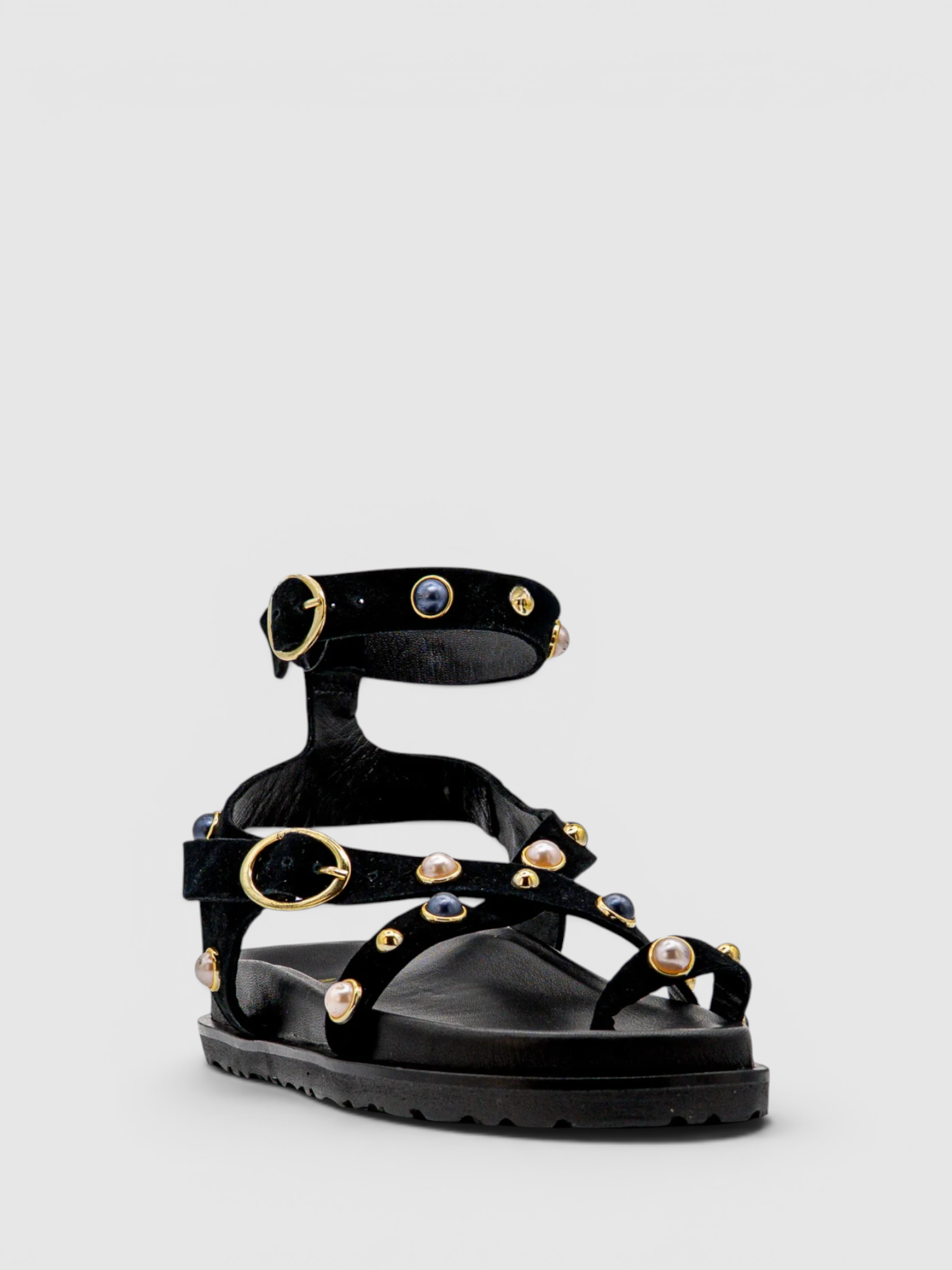 Sandália com Tachas Bali 300 Preto - ABF-97  4
