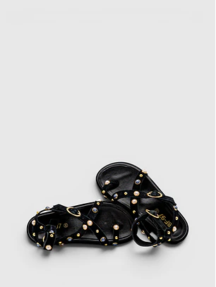 Sandália com Tachas Bali 300 Preto - ABF-97 by exé