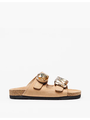  Chinelo com Pedras Sharon 030 Bege - ABF-97 by exé