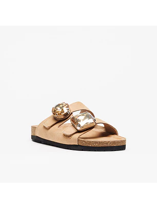  Chinelo com Pedras Sharon 030 Bege - ABF-97 by exé