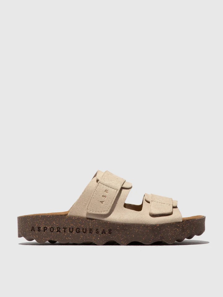 Chinelo com Velcro Cleek Creme - AsPortuguesas 1