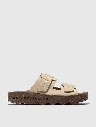 Chinelo com Velcro Cleek Creme - AsPortuguesas
