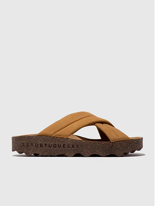 Chinelo Cruzado CURR Camel - AsPortuguesas