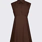 Vestido Curto Popeline Castanho - LIU JO - Thumbnail 5