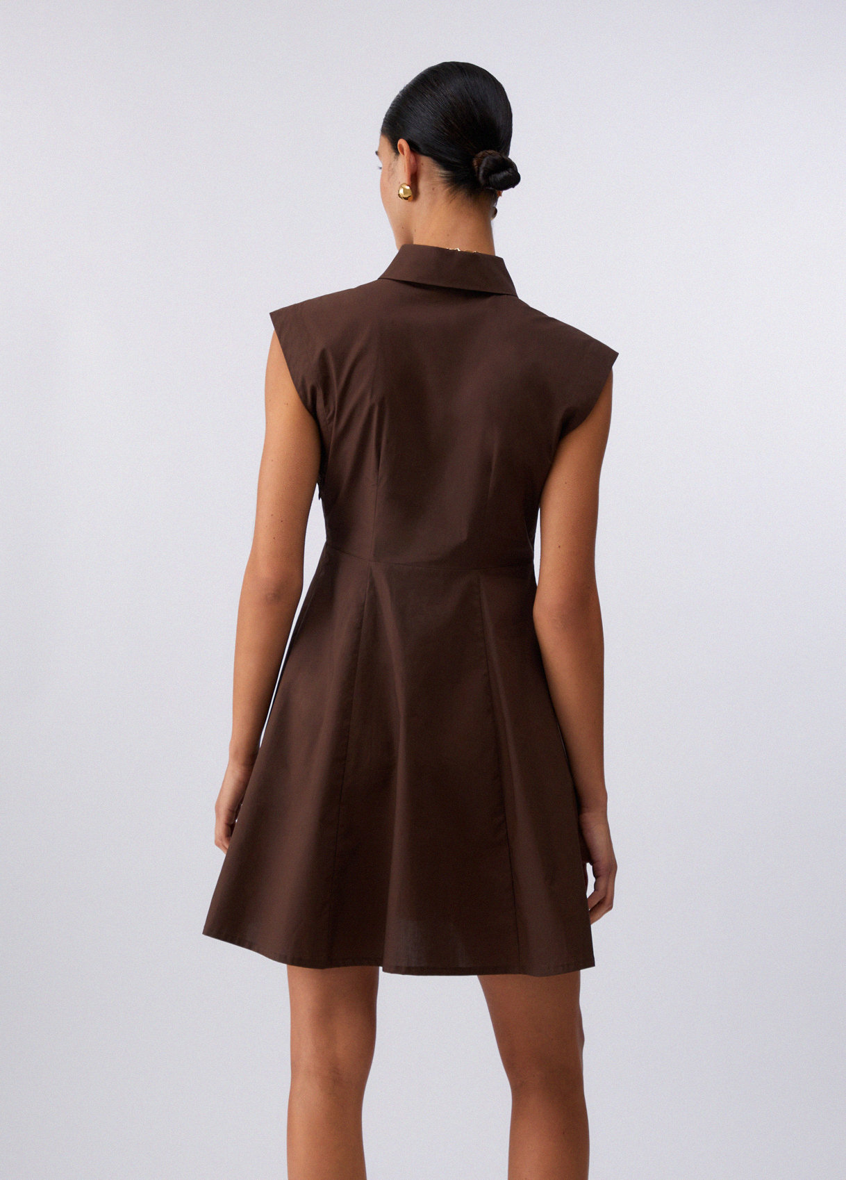 Vestido Curto Popeline Castanho - LIU JO 2