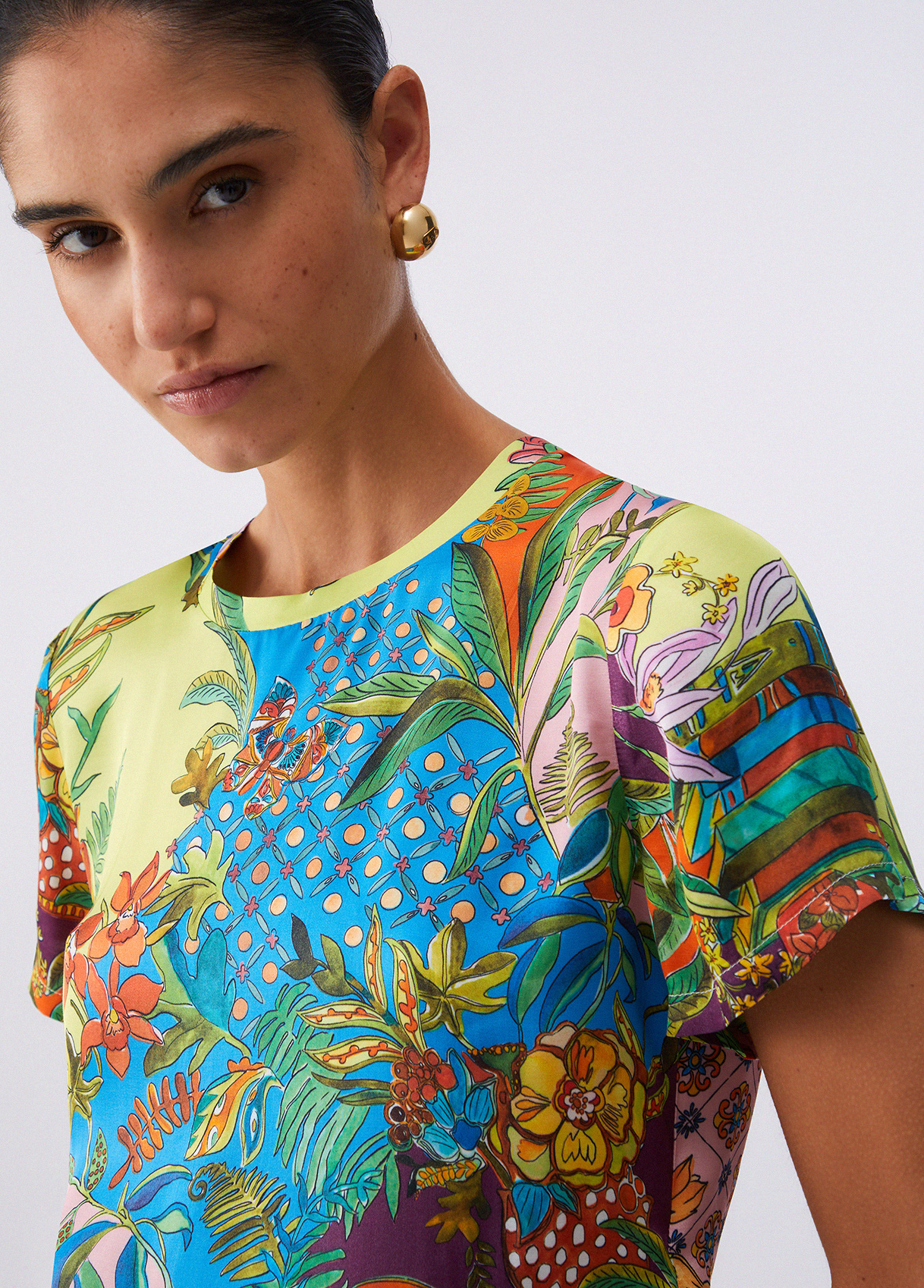 Blusa Manga Curta Estampada Multicolor - LIU JO  3
