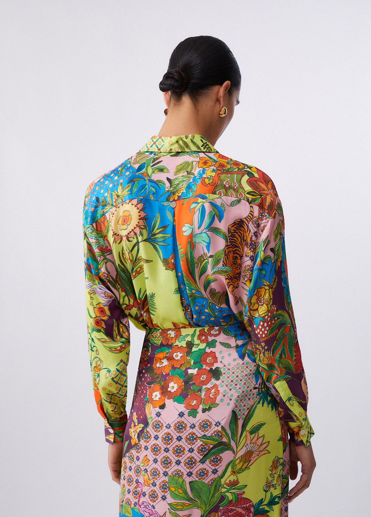 Camisa em Cetim Estampada Multi - Liu Jo  2