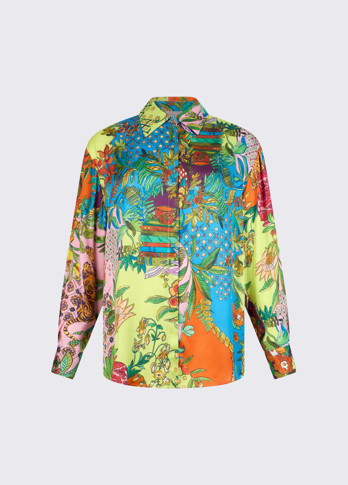 Camisa em Cetim Estampada Multi - Liu Jo  5
