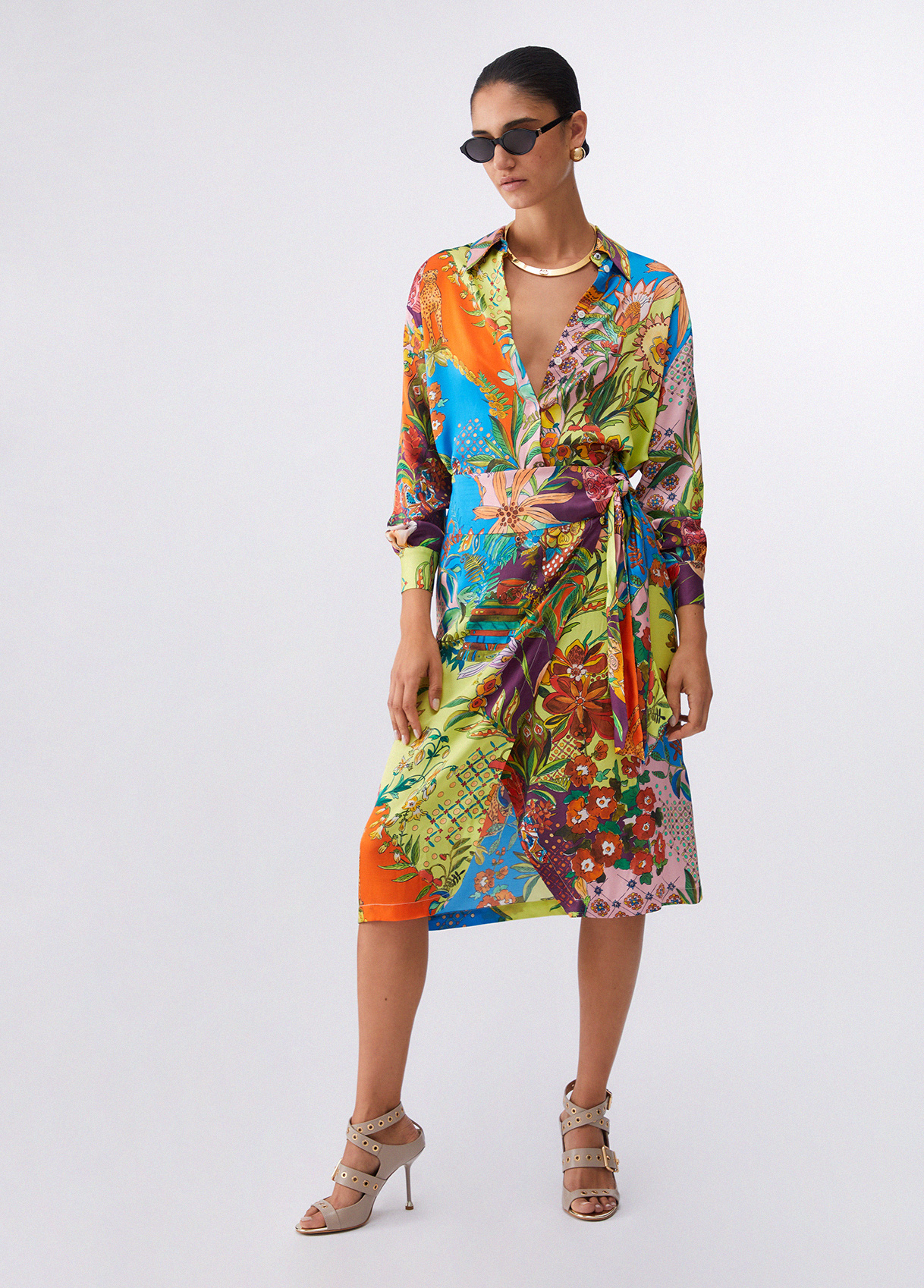 Saia Midi Acetinada Estampada - LIU JO 2