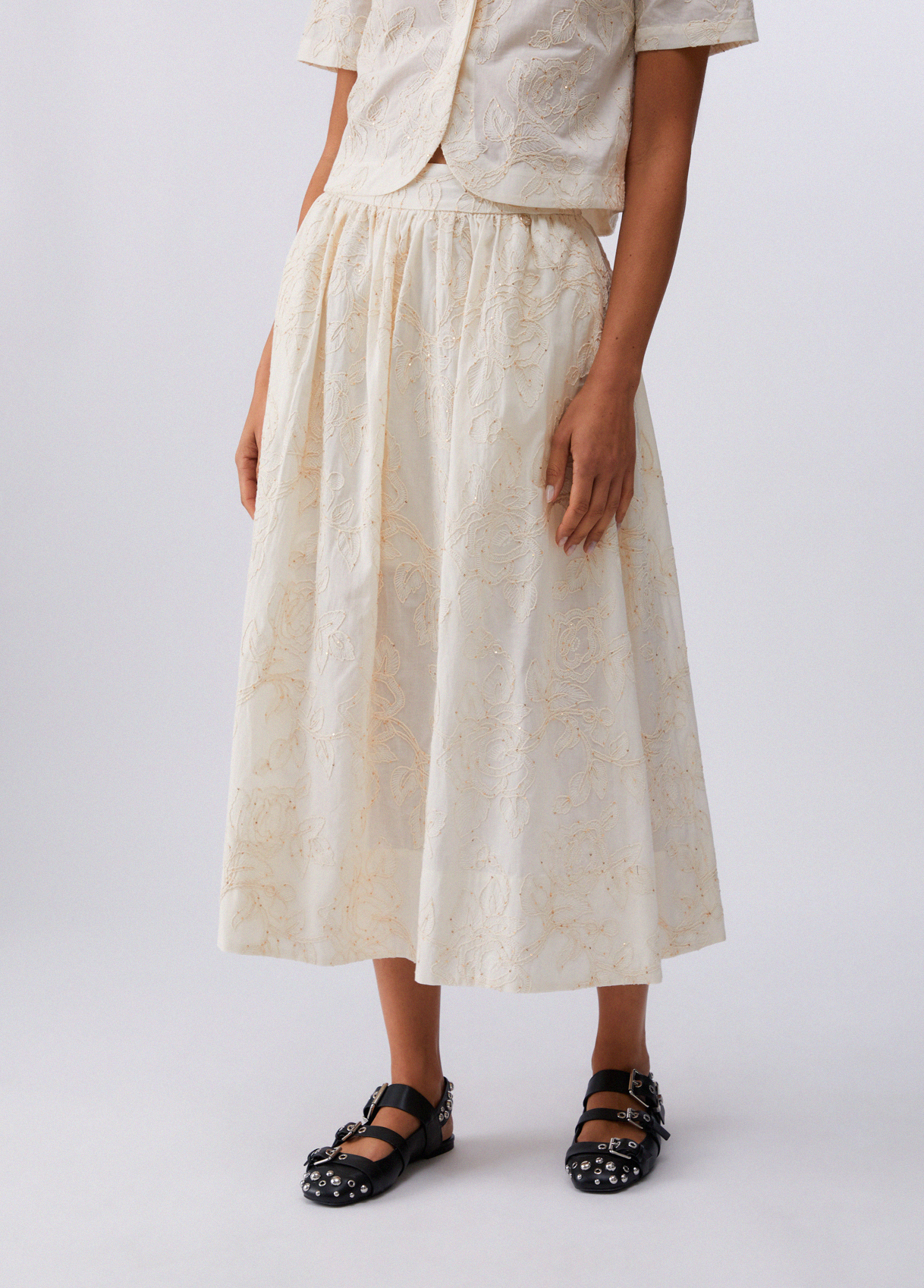 Saia Bordada Creme - Liu Jo 1