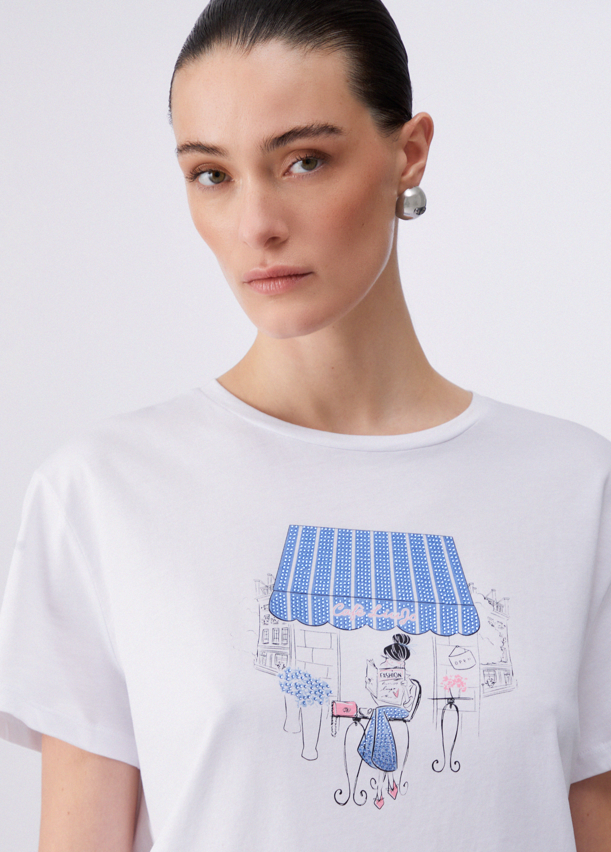 T-shirt CAFÉ Branco - LIU JO   3