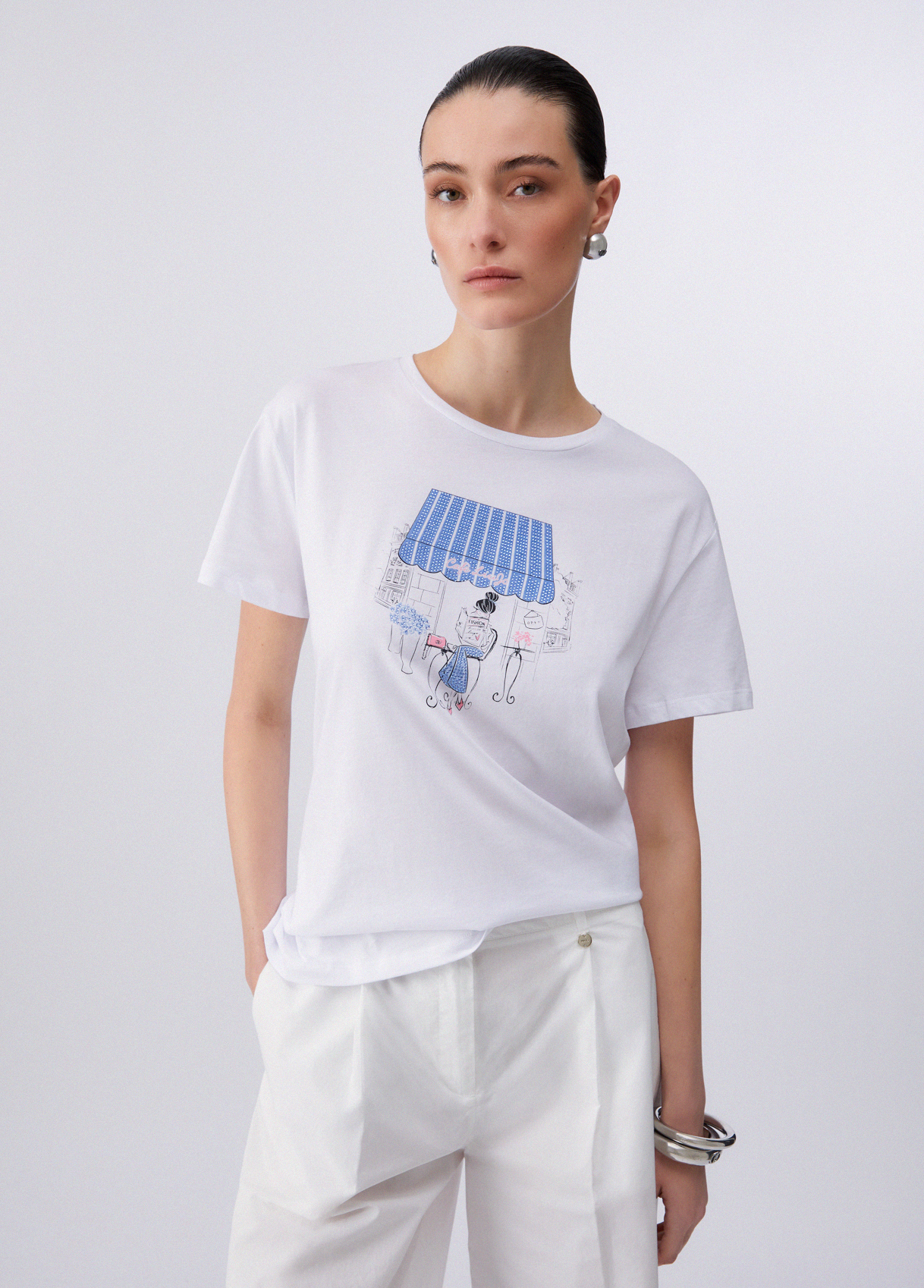 T-shirt CAFÉ Branco - LIU JO   1