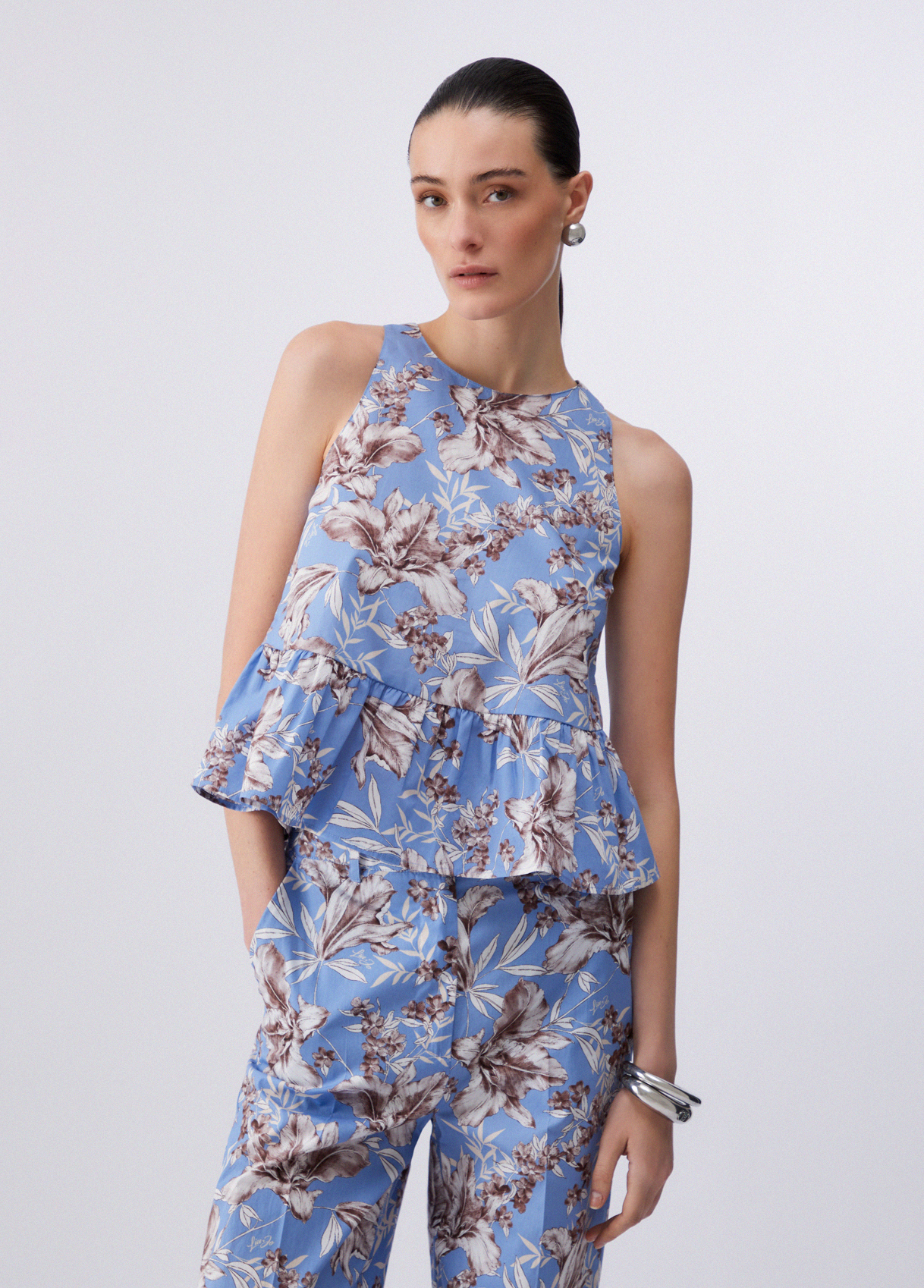 Top de Cavas Floral Azul - Liu Jo  1