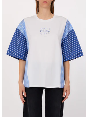 T-shirt Mangas Balão Branco - LIU JO
