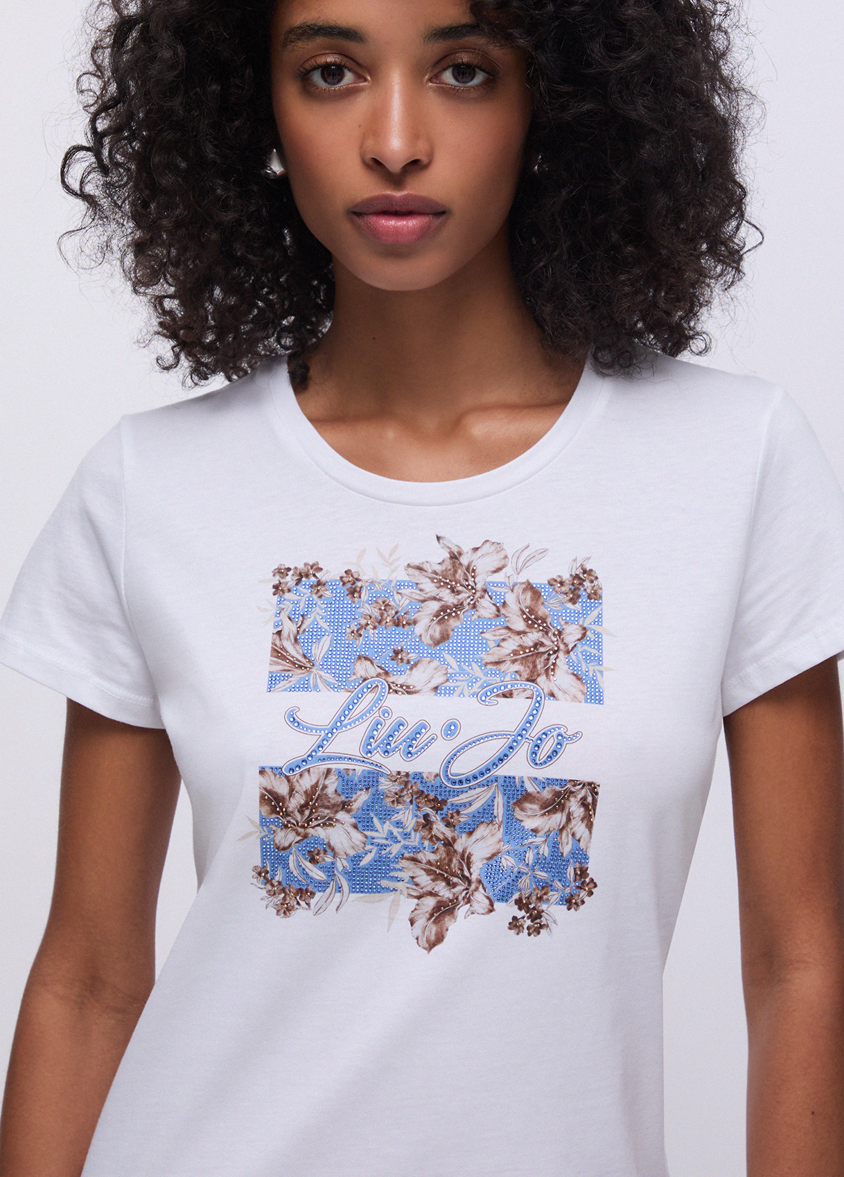 T-shirt Estampada Flores Azul - LIU JO  3