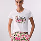 T-shirt Estampada Flores Rosa - LIU JO   - Thumbnail 1