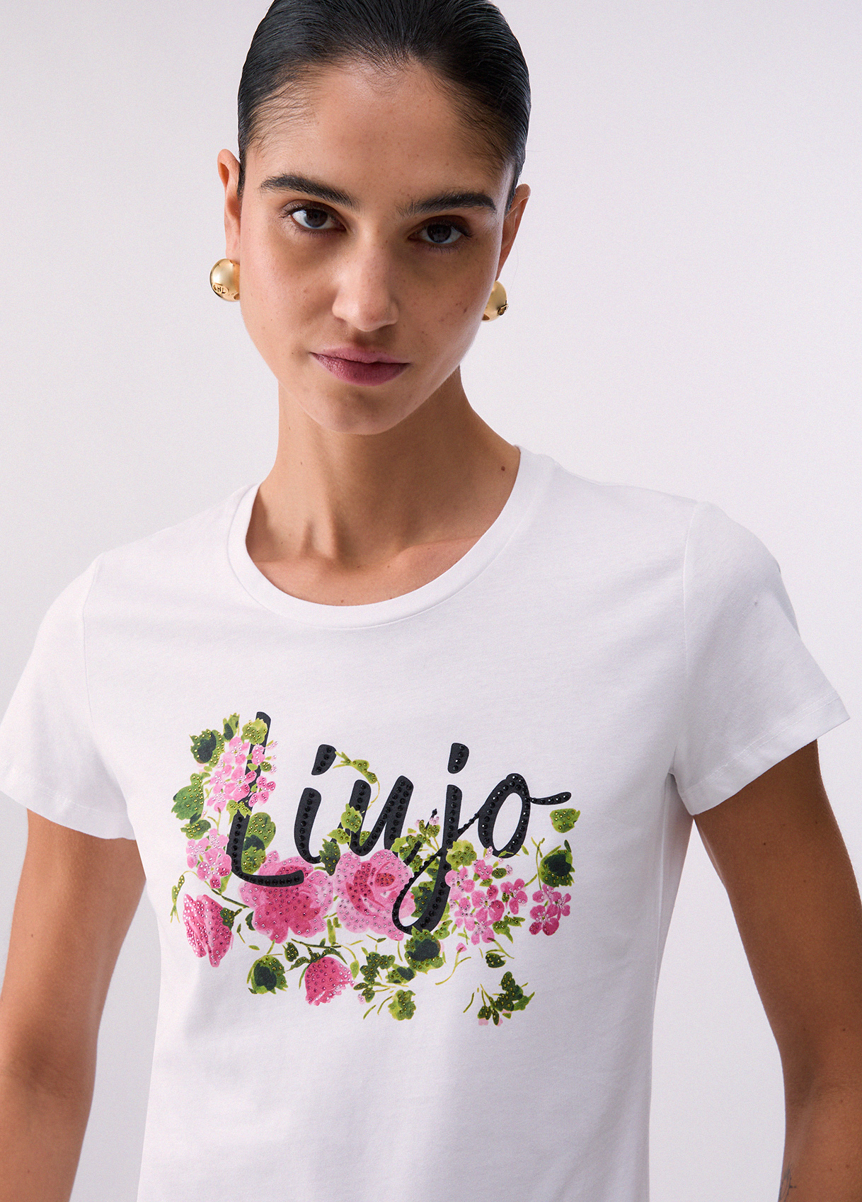 T-shirt Estampada Flores Rosa - LIU JO   2