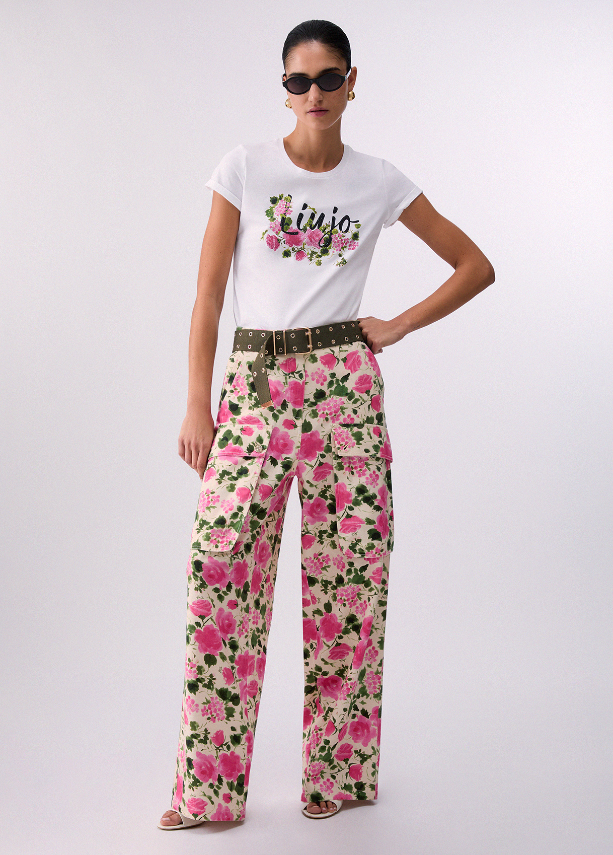 T-shirt Estampada Flores Rosa - LIU JO   5