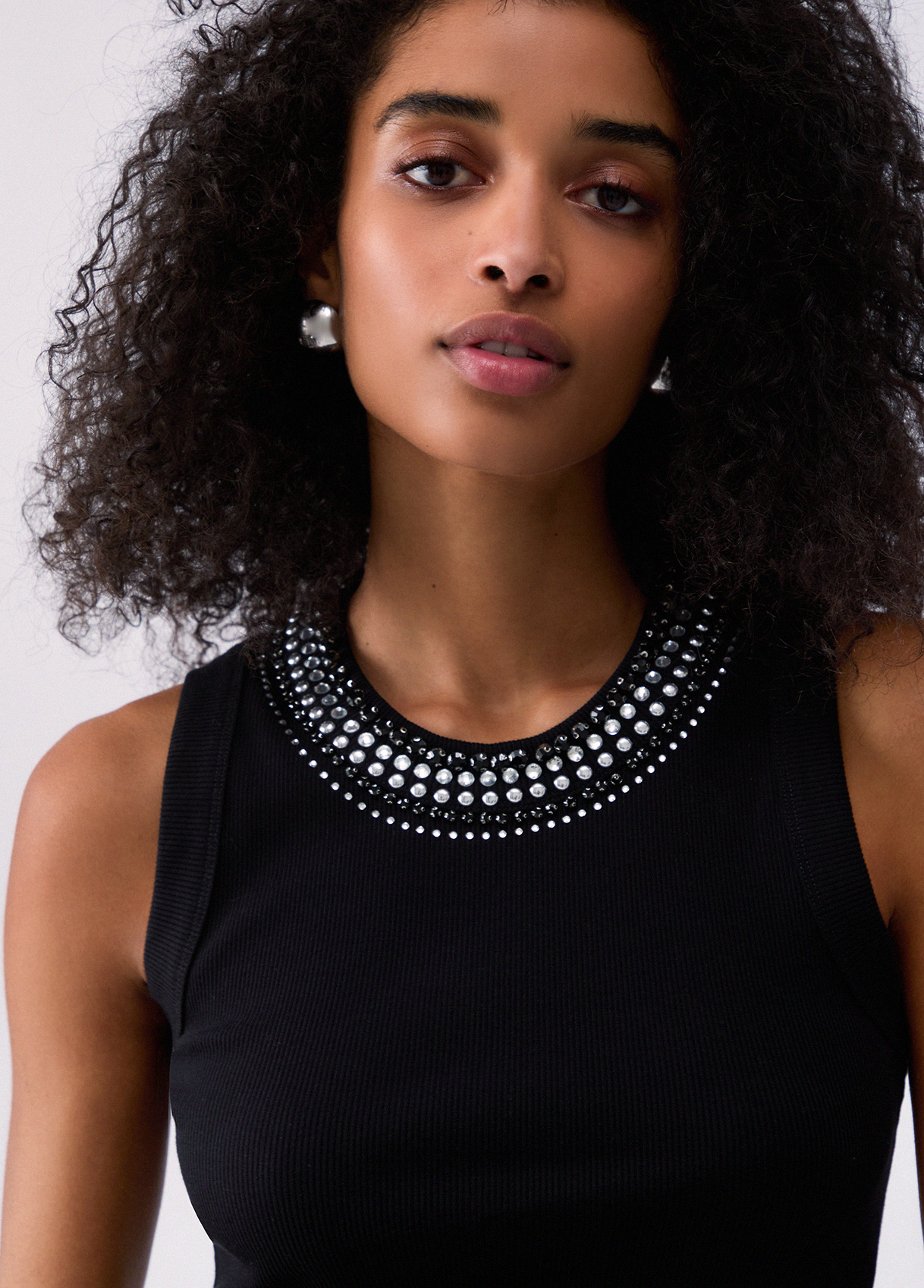 Top Canelado com Strass Preto - LIU JO 3