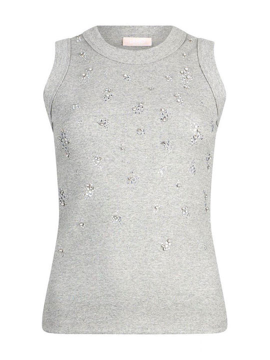 Top Canelado com Strass Cinza - LIU JO  6