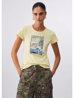 T-shirt Selos Amarelo - LIU JO 