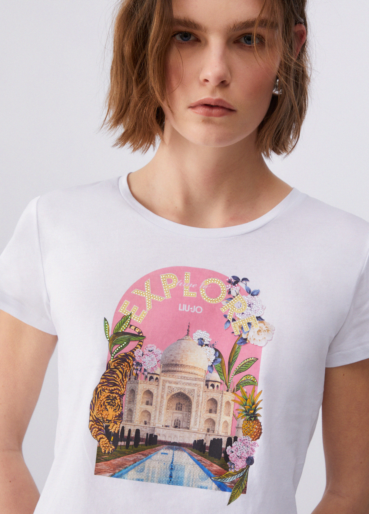T-shirt Explore Taj Mahal Branco - LIU JO  3