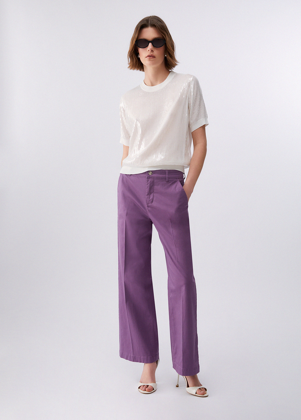 Calças Largas Roxo - LIU JO 5