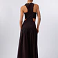 Vestido Comprido Alças Castanho - LIU JO  - Thumbnail 2