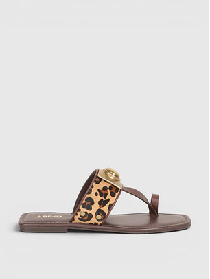 Chinelo KS.26.27 Animal Print Castanho - ABF-97 by exé 