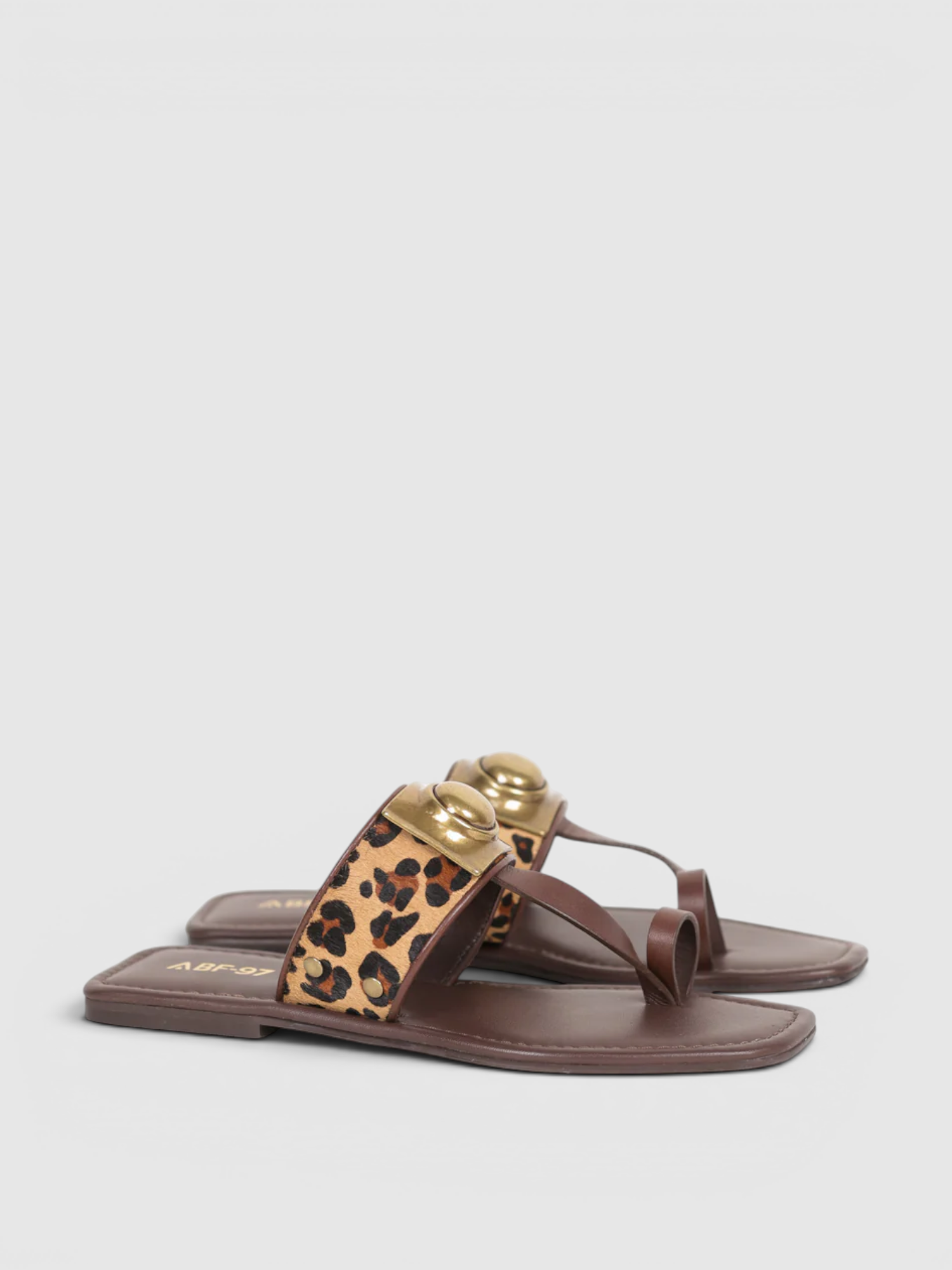 Chinelo KS.26.27 Animal Print Castanho - ABF-97 by exé  2