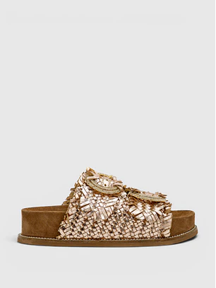 Chinelo Platafoma 2428-HELL Dourado - ABF-97 by exé 