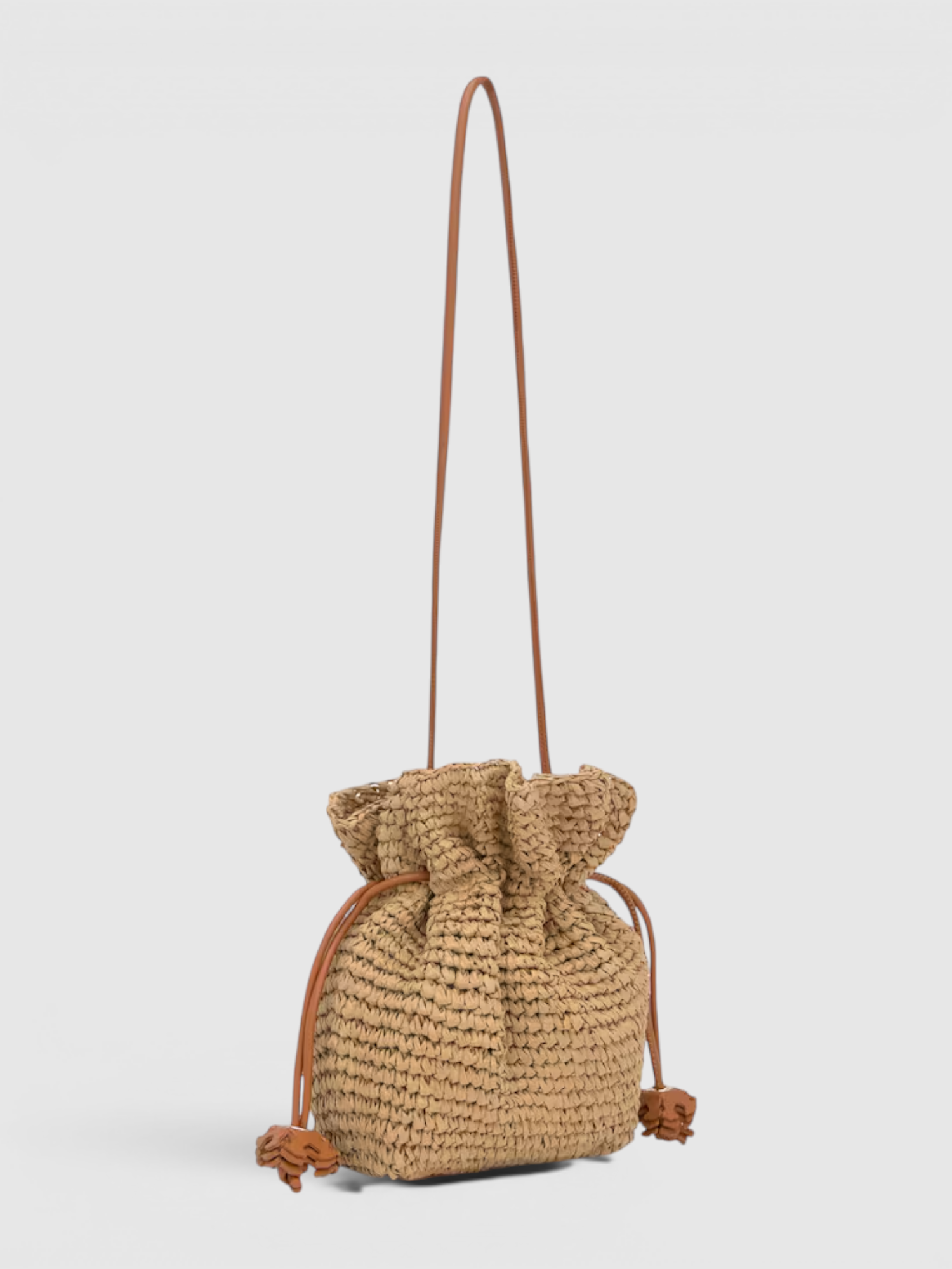 Mala Bucket em Ráfia HERITAGE Camel - Tous 2